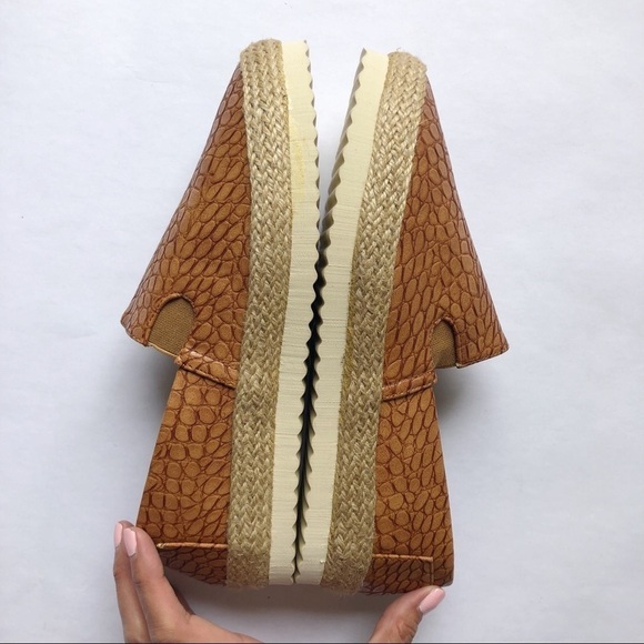 NEW Electric Karma Lulu Espadrille Camel Snakeskin Size 7 NWT - Picture 6 of 7